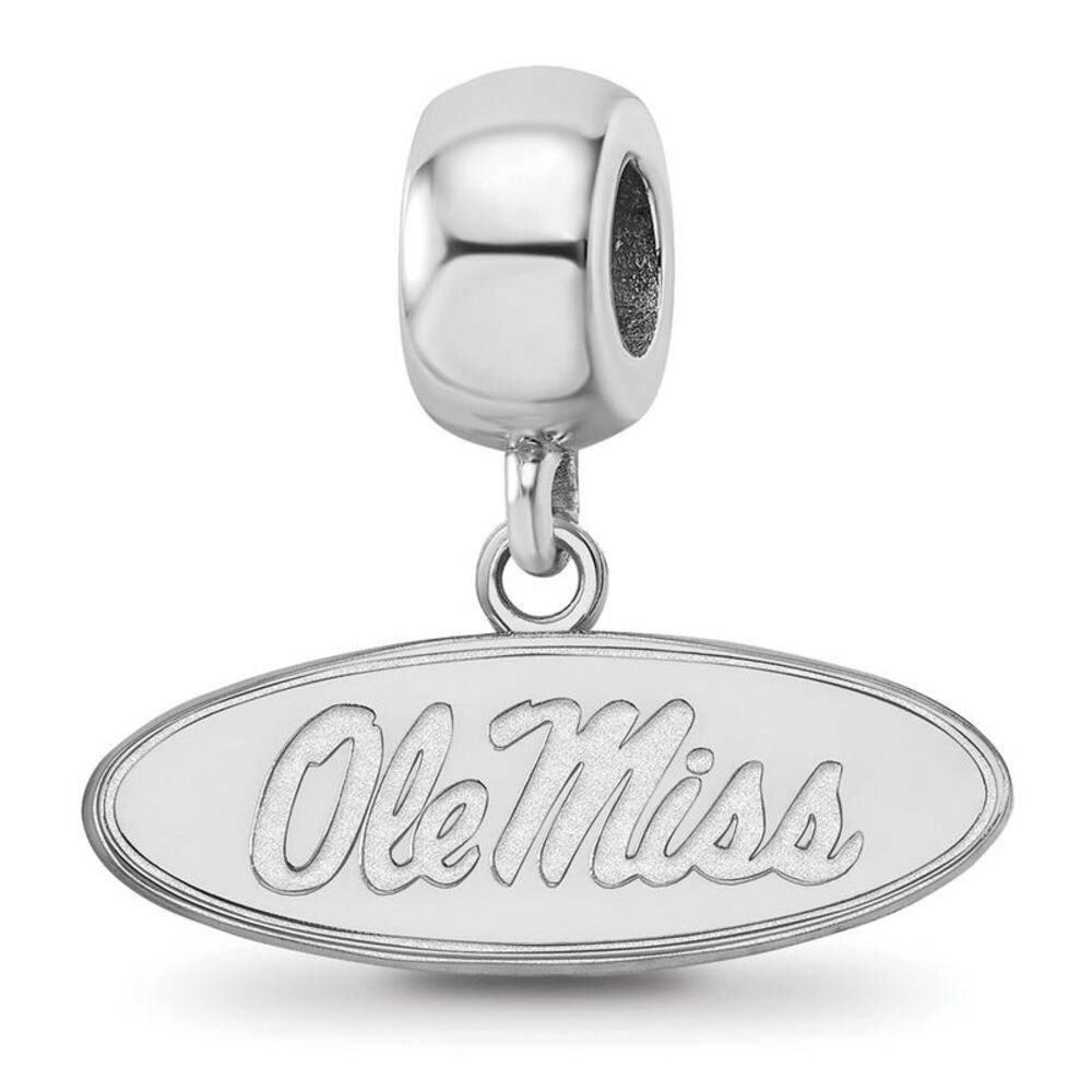 Sterling Silver Univ. of Mississippi 'Ole Miss' Dangle Bead Charm